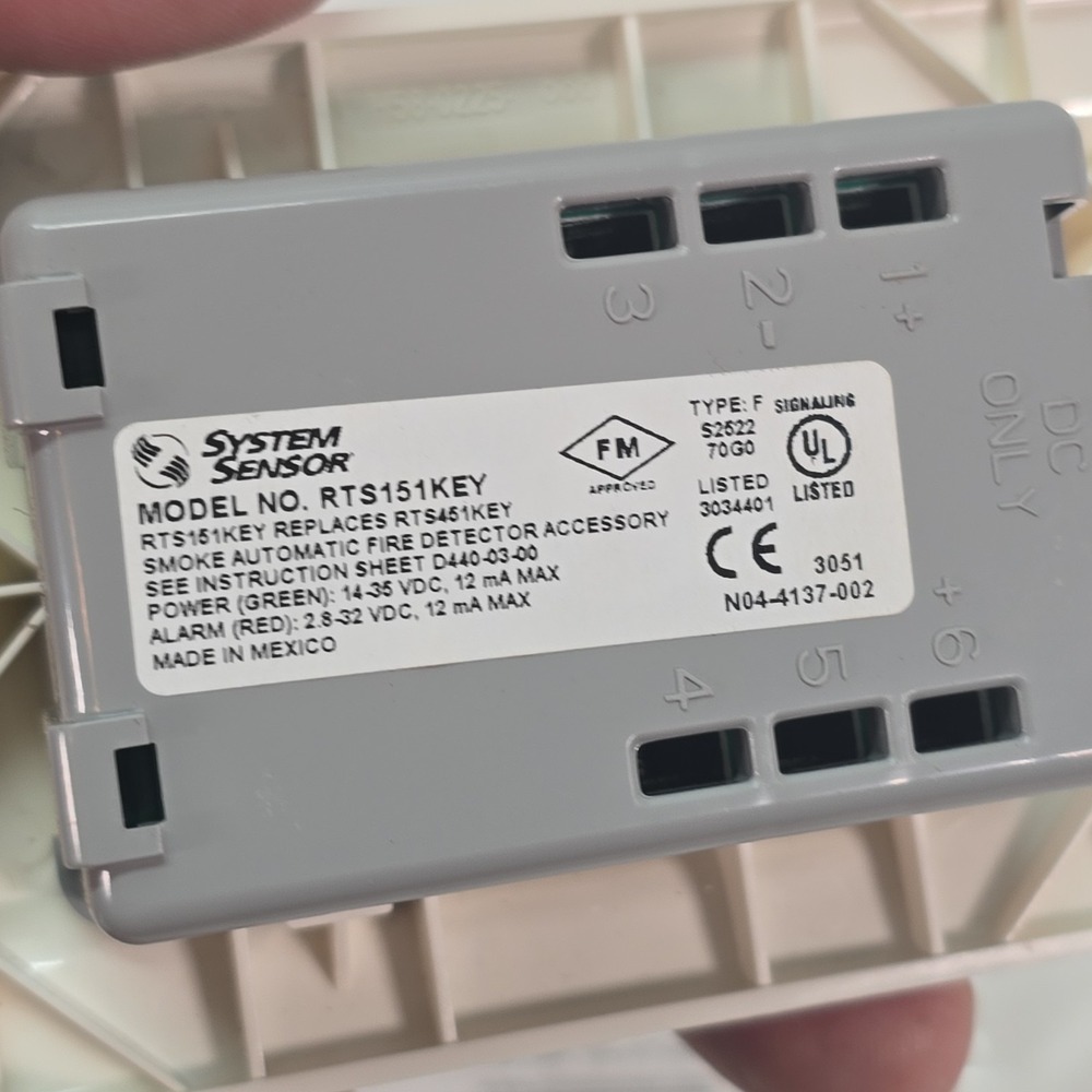 System Sensor RTS151KEY Key Switch Remote Test Station - Picture 6 of 7
